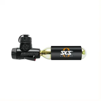 SKS CO2 fietspomp - lichtgewicht - drukdoseerventiel - omkeerbaar ventiel - zwart - 125 mm