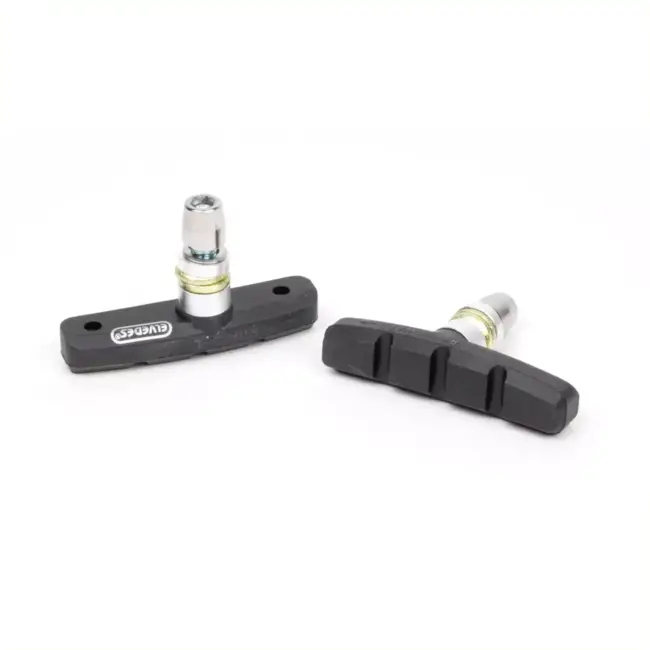 Elvedes V-type velgremblokjes - 60mm - Duurzaam rubber en aluminium - Voor stads-, race- en tourfietsen - Per paar