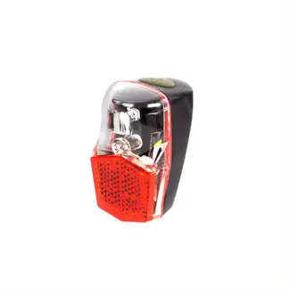 Ikzilight Achterlicht fiets - 1 LED - Spatbordbevestiging - Superhelder - Inclusief batterijen