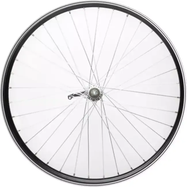 Falkx Achterwiel 28 inch - Zwarte aluminium velg - KT remnaaf - Geslepen remvlakken