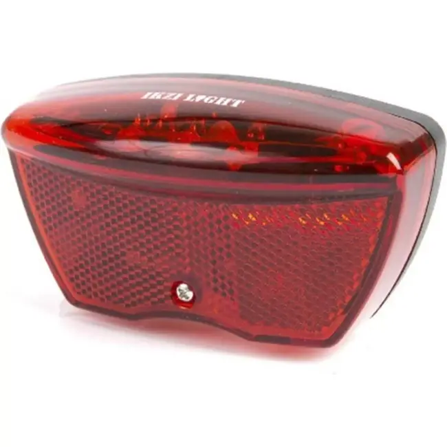 Ikzilight Achterlicht fiets - 5 LED - Auto aan/uit - Reflector - 50-80mm - Inclusief batterijen