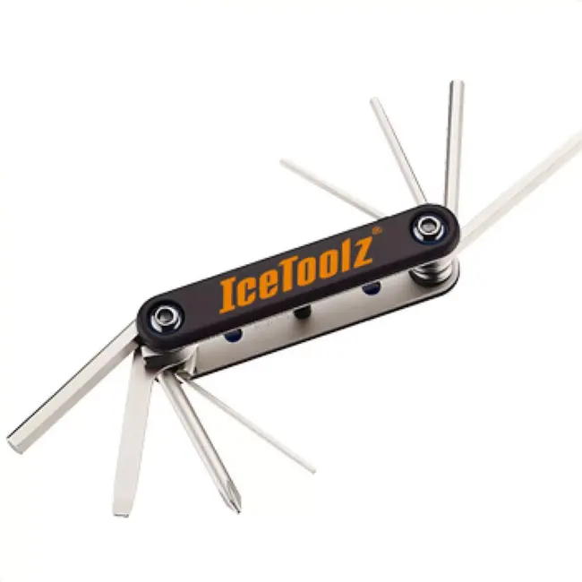 IceToolz Compacte 8-delige multitool set voor fietsreparaties - Handig en duurzaam ontwerp