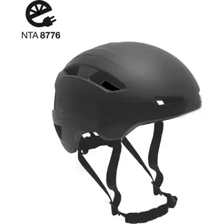 Falkx Helm met LED-licht - mat zwart - maat L - NTA 8776 goedgekeurd
