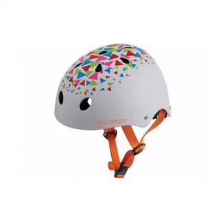 Polisport Kinderhelm - Driehoekig Design - Veiligheid - Lichtgewicht - Maat S - Wit/Oranje Polisport Kinderhelm - Driehoekig Design - Veiligheid - Lichtgewicht - Maat S - Wit/Oranje