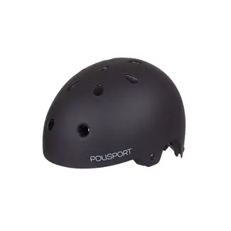 Polisport Urban fietshelm - lichtgewicht - zwart mat - maat M - met ventilatie en veiligheid licht