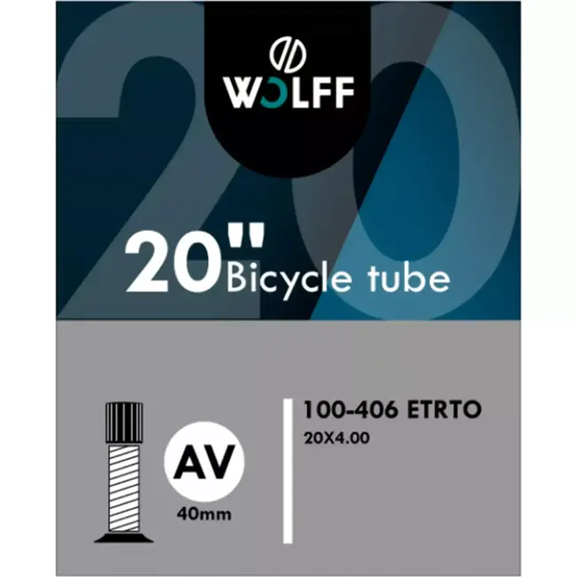 WOLFF Binnenband fatbike 20x4.00 - Schrader ventiel 40mm - Geschikt voor diverse merken en modellen