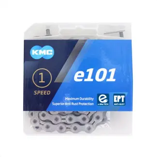 KMC Ketting voor e-Bikes - Anti-roest - Single Speed - 112 schakels - Donker Zilver