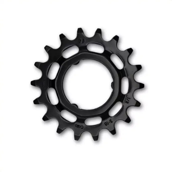 KMC Achtertandwiel 18T - Extra sterk chroom-molybdeen - Zwart - Geschikt voor Shimano - Duurzaam en betrouwbaar
