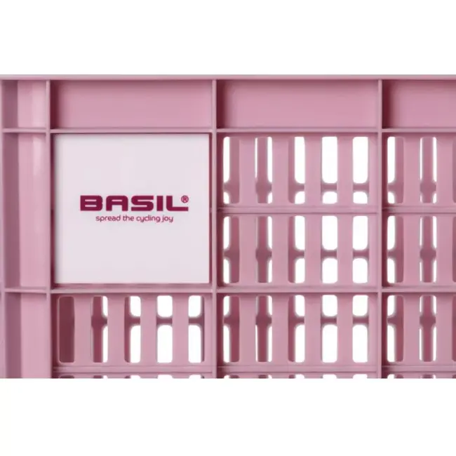 Basil Kleine roze fietskrat - 17,5L - duurzaam en veelzijdig ontwerp