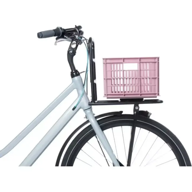 Basil Kleine roze fietskrat - 17,5L - duurzaam en veelzijdig ontwerp