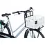 Basil Fietskrat S - Gerecycled Kunststof - Multifunctionele Bodem - 17,5L - Wit