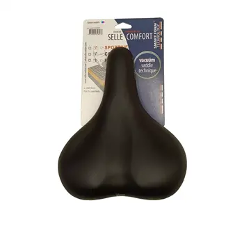 Selle Comfort Comfortabel fietszadel - Smartfoam technologie - Ergonomisch ontwerp - Zonder strop - Zwart