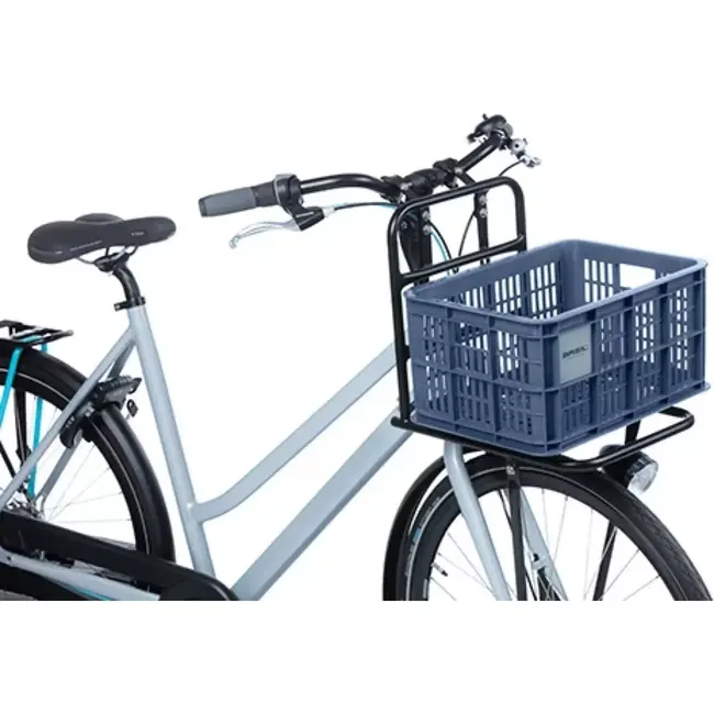 Basil Fietskrat S - Duurzaam Kunststof - 17,5L - Blauw - Compact en Stijlvol