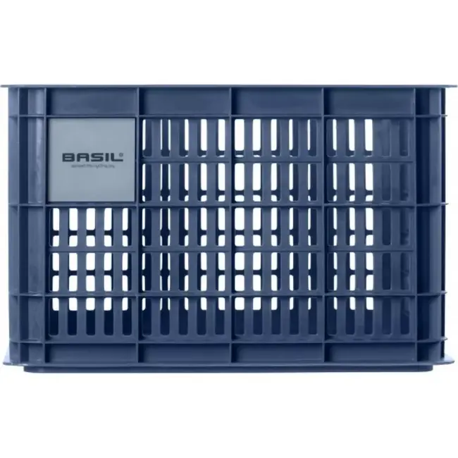 Basil Fietskrat medium - gerecycled kunststof - 29,5L - blauw - compatibel met MIK en Racktime