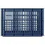 Basil Fietskrat medium - gerecycled kunststof - 29,5L - blauw - compatibel met MIK en Racktime