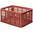 Basil Fietskrat S - Gerecycled Kunststof - Terra Rood - 17,5L - Compact en Duurzaam