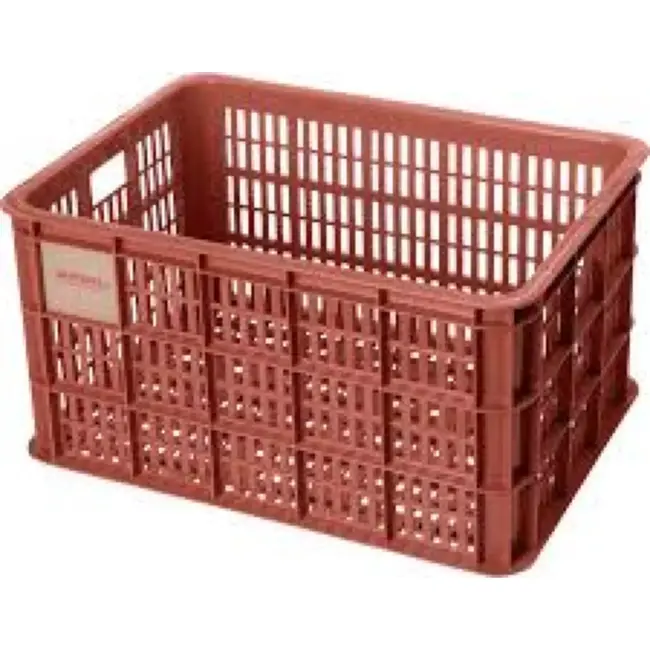 Basil Fietskrat L - 40L - Gerecycled Kunststof - Terra Rood - 49x39x26 cm