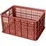 Basil Fietskrat L - 40L - Gerecycled Kunststof - Terra Rood - 49x39x26 cm