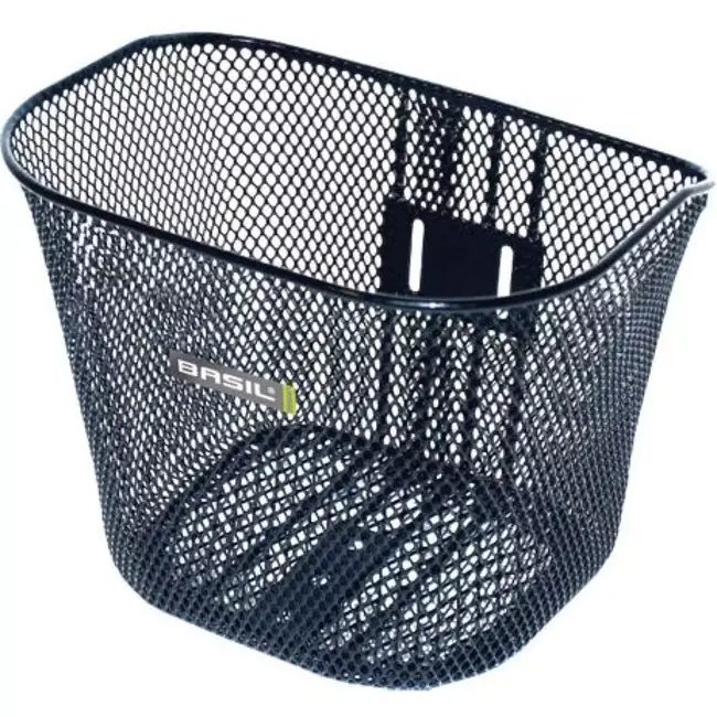 Basil Kinderfietsmand - Ovaal - Fijnmazig Staal - Zwart - 25x20x20 cm