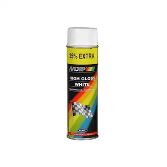 Motip Hoogglans spuitlak - snelle droging - UV-bestendig - 500ml - wit