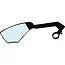 Falkx Verstelbare fietsspiegel links - acryl glas 11x5 cm - verbeterde zichtbaarheid