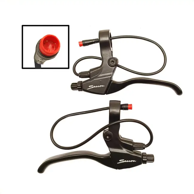Saccon Remgreep set voor E-bikes - met remonderbreker - 300mm - zwart