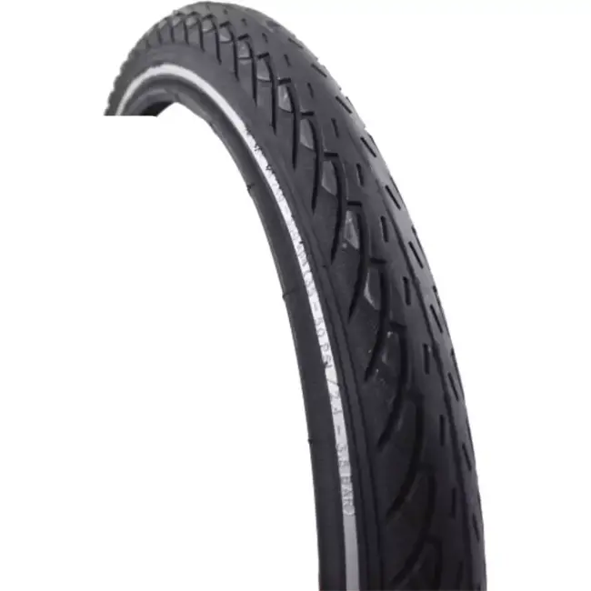 Deli tire Buitenband met reflectie - 22x1.75 - Zwart - Stadsgebruik - ETRTO 47-457