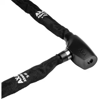 AXA Kettingslot met gehard staal - 150 cm - Beveiligingsniveau 7 - Polyester hoes - RVS details