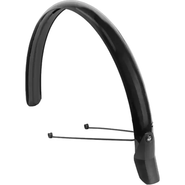 Eurofender Achterspatbord 28" - Compact Lampo-systeem - Zwart kunststof - 58 mm breed