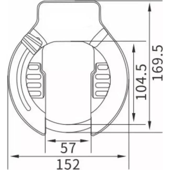 Falkx Ringslot - 65mm breed - Zwart - Veiligheid voor fietsen