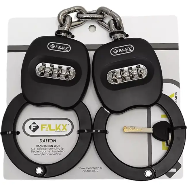 Falkx Dalton handboeienslot - robuust metalen ontwerp - herstelbare cijfercode
