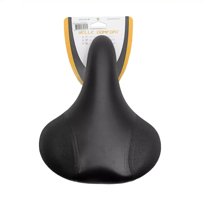 Selle Comfort Comfortabel fietszadel - ergonomisch ontwerp - hoekbescherming - unisex - zwart