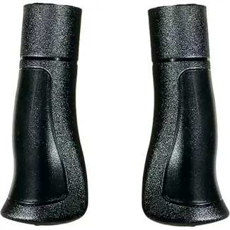 Herrmans Ergonomische fietshandvatten - Comfortabel - Veilig - 120mm - Zwart - Set van 2