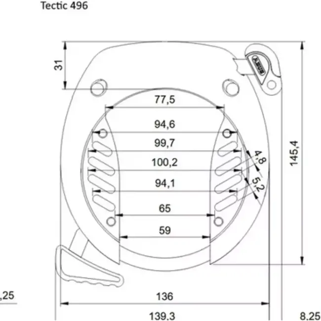 ABUS Ringslot - Extra brede opening - Gehard staal - Automatisch cilindersysteem - Veiligheidsniveau 6