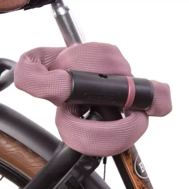ABUS Roze kettingslot - Flexibel en slijtvast - 6 mm gehard staal - 110 cm - Veiligheidsniveau 7