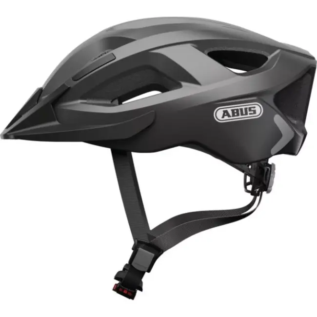 ABUS Fietshelm met LED-licht en optimale ventilatie - L (58-62 cm) - Grijs