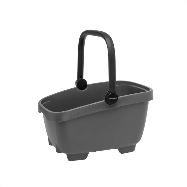 New Looxs Fietsmand 28L - Gerecycled Plastic - Antraciet - MIK Bevestiging - 49x37x29 cm