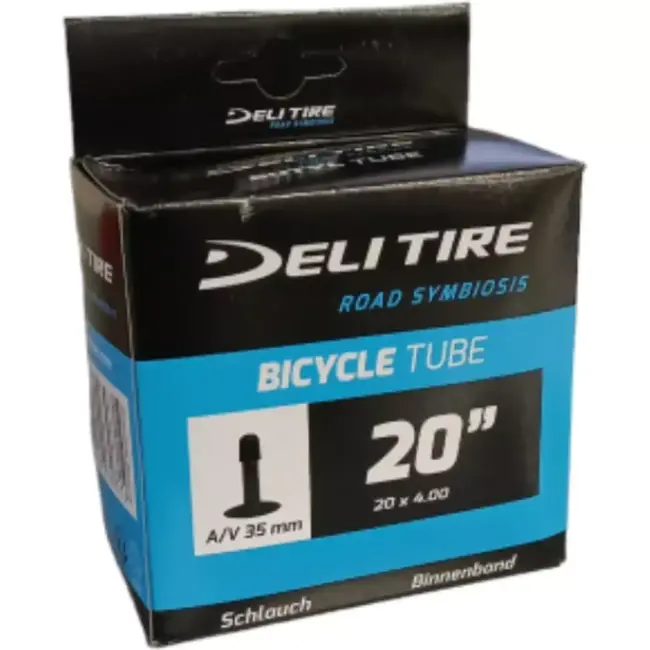 Deli tire Fatbike binnenband 20x4.00 - Schrader ventiel 35mm - Voor elektrische fietsen - Zwart