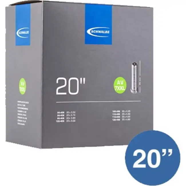 Schwalbe Fatbike binnenband - 20x4.00-4.90 - Schrader ventiel 40mm - Duurzaam en betrouwbaar