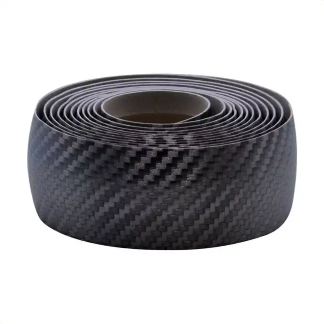 Velox Carbon-look stuurlint - 2,5 mm dik - 2 meter - zwart - inclusief afwerking en stuurdoppen