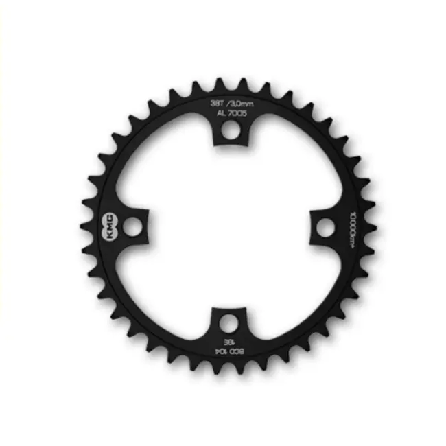 KMC Aluminium tandwiel 42T - Single speed - BCD 104mm - Lichtgewicht - Zwart
