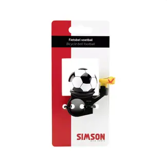 Simson Fietsbel met voetbalthema - Sportief ontwerp - Zwart/Wit - Duurzaam en luid geluid