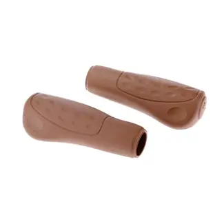 Westphal Fietshandvatten - Softgrip - TPE - 122 mm - Bruin - Set van 2