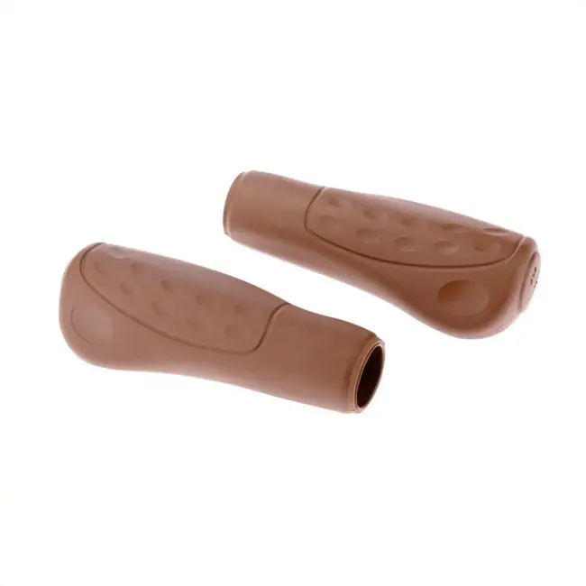 Westphal Fietshandvatten - Softgrip - TPE - 122 mm - Bruin - Set van 2