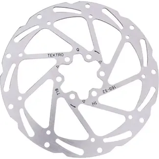 Tektro Schijfrem rotor - 180mm - 6-bouts - Zilver - Duurzaam ontwerp