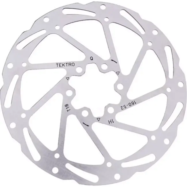 Tektro Schijfrem rotor - 180mm - 6-bouts - Zilver - Duurzaam ontwerp