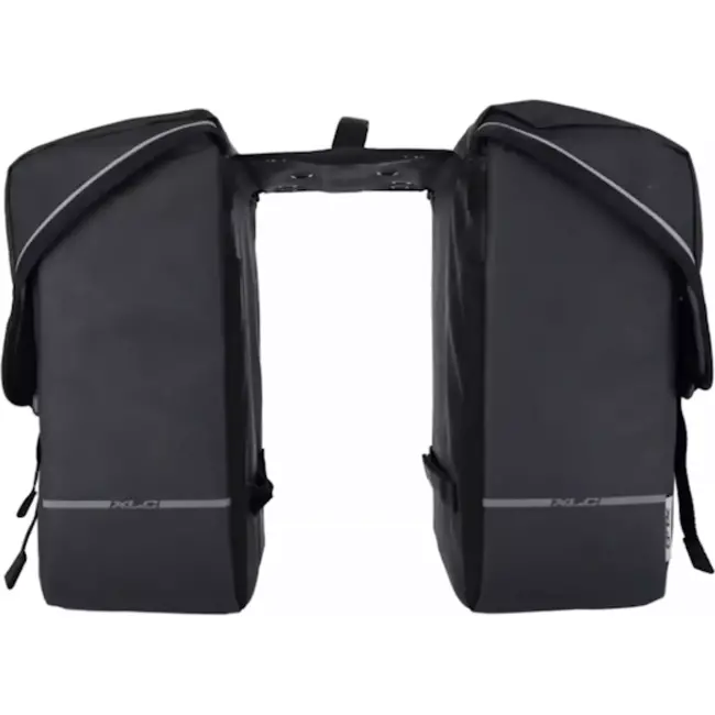 XLC Dubbele fietstas - 35L inhoud - zwart - veelzijdige bevestiging - 35x30x12cm