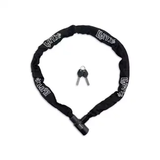 Lynx Kettingslot 6x120 cm - Zwart - Nylon Bescherming - Auto-Click Sluiting