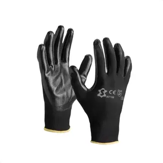 Sacobel Nitril polyester handschoenen - maat 10/XXL - grijs - industrieel gebruik