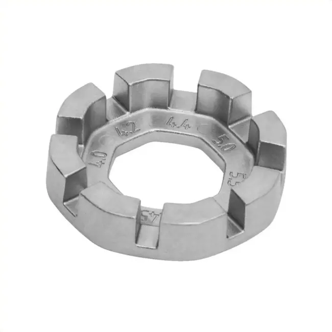 Unior Dubbelzijdige nippelspanner - 4 mm & 4.4 mm - Rood - ABS materiaal